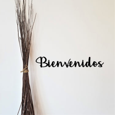 Bienvenidos Sign | Spanish Welcome | Bienvenidos Metal Sign | Entryway Decor | Door Sign | Spanish Decor | Entryway Sign | Housewarming Gift